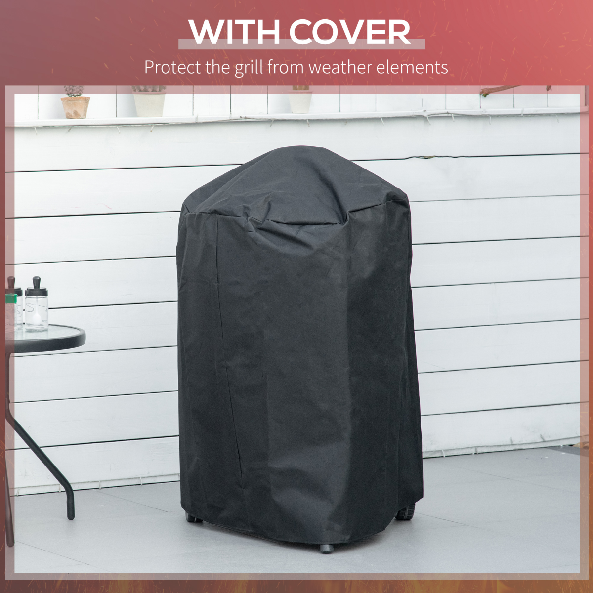 Portable Charcoal Grill & Smoker with Cover