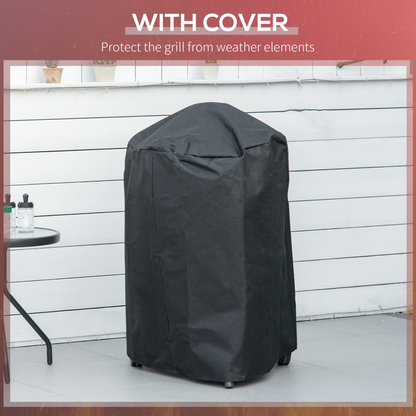 Portable Charcoal Grill & Smoker with Cover