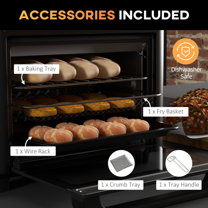 Retro 13L Convection Air Fryer Oven - Stylish & Multifunctional Cooking