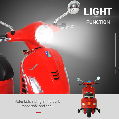 Licensed Kids Vespa Ride-On Motorcycle Age 3+