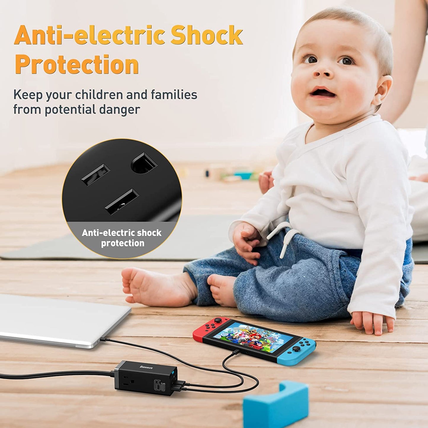 Gan Charger USB-C  : Fast Charging Multiport Charger For MacBook And Iphone