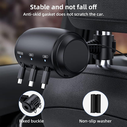 3-in-1 Retractable Backseat Charger