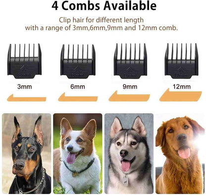Dog Shaver Clippers Low Noise Rechargeable: Hair Clippers Set for Dogs Cats Pets