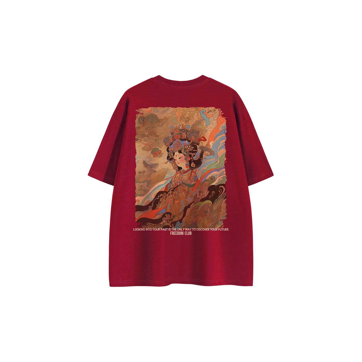 SWAMP AREA© - American High Street - Vintage Portrait Oil Painting Design -  Loose-Fit Drop-Shoulder  Short-Sleeve T-Shirt
