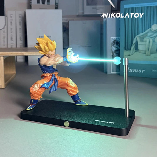 Nikolatoy Dragon Ball Z Kakarotto Son Goku Kamehameha Wave Magnetic Light Lamp