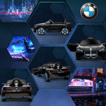 BMW i4 Kids Electric Ride-On 12V - Stylish Black Ride for Young Adventurers!