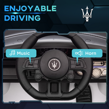 AIYAPLAY Maserati GT2 Licensed 12V Electric Ride on Car w/ Remote
