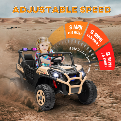 AIYAPLAY 2 Seater 24V Kids Electric Car w/ Remote Control
