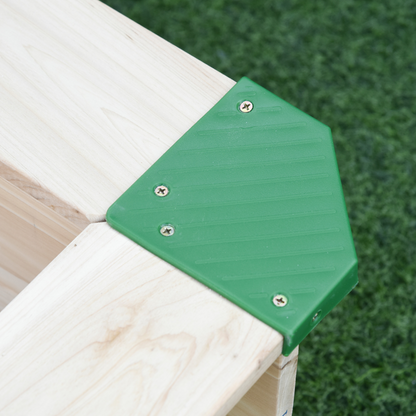 Adjustable Kids Wooden Sandbox Playset with Canopy & Bench