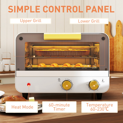 12L Mini Countertop Toaster Oven - Compact & Efficient Cooking!
