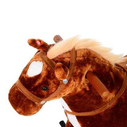 Galloping Plush Pony Ride-On Toy with Sounds