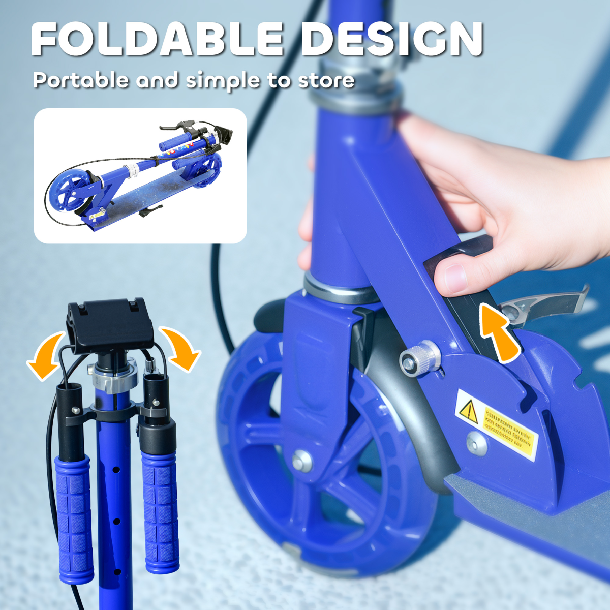 AIYAPLAY Kids Folding Scooter with Wheels
