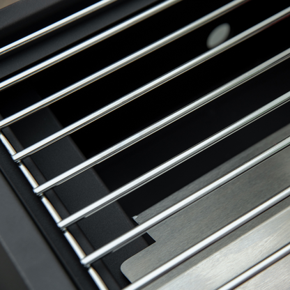 Portable 2-Burner Gas BBQ Grill with Lid & Thermometer