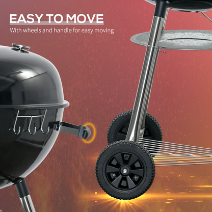 Portable Charcoal Grill & Smoker with Cover