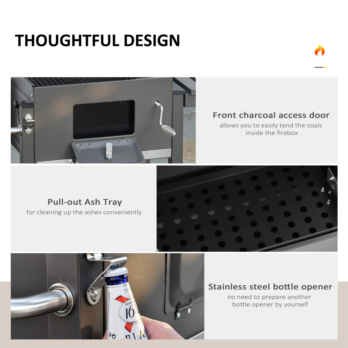 Ultimate Charcoal Grill Trolley with Easy Mobility