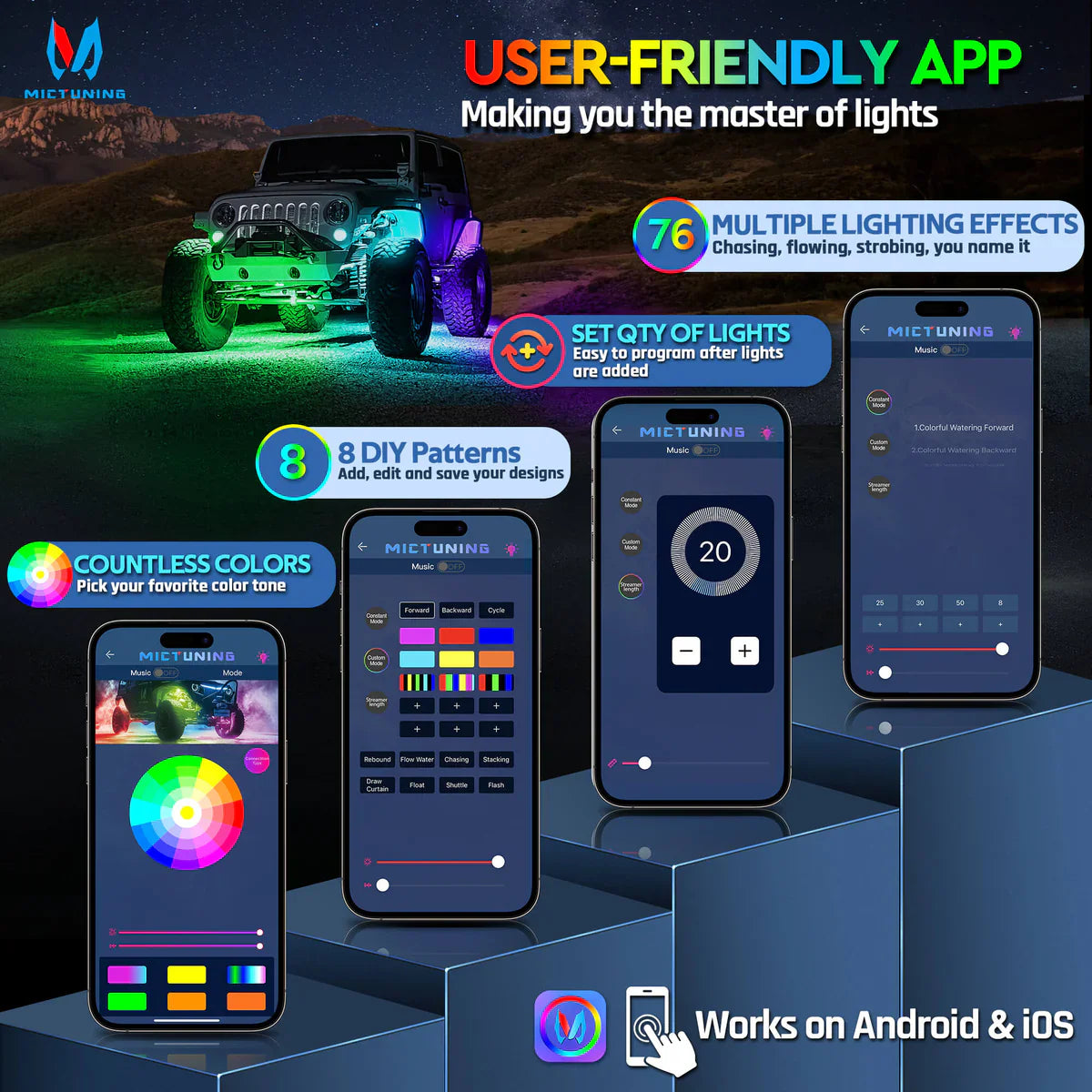 LitGlow Pro RGB IC Rock Light Kit (2-24 Pods)