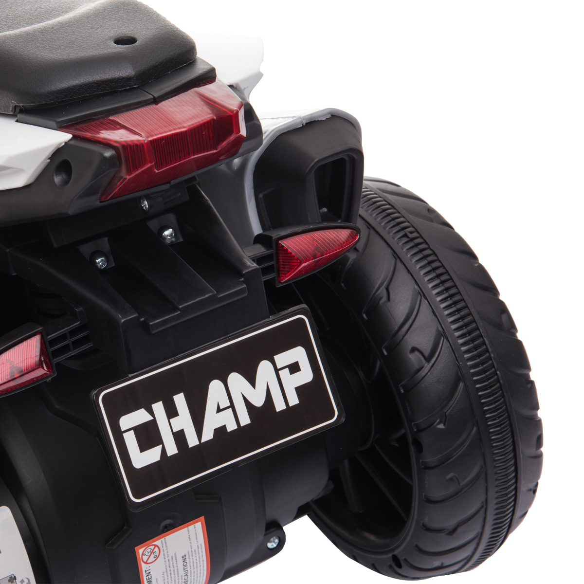 Speedy Red Kids Electric Motorcycle with 3-Wheel Design