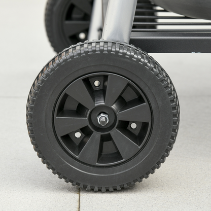 Portable Charcoal BBQ Grill Double Cooking, Easy Mobility & Storage