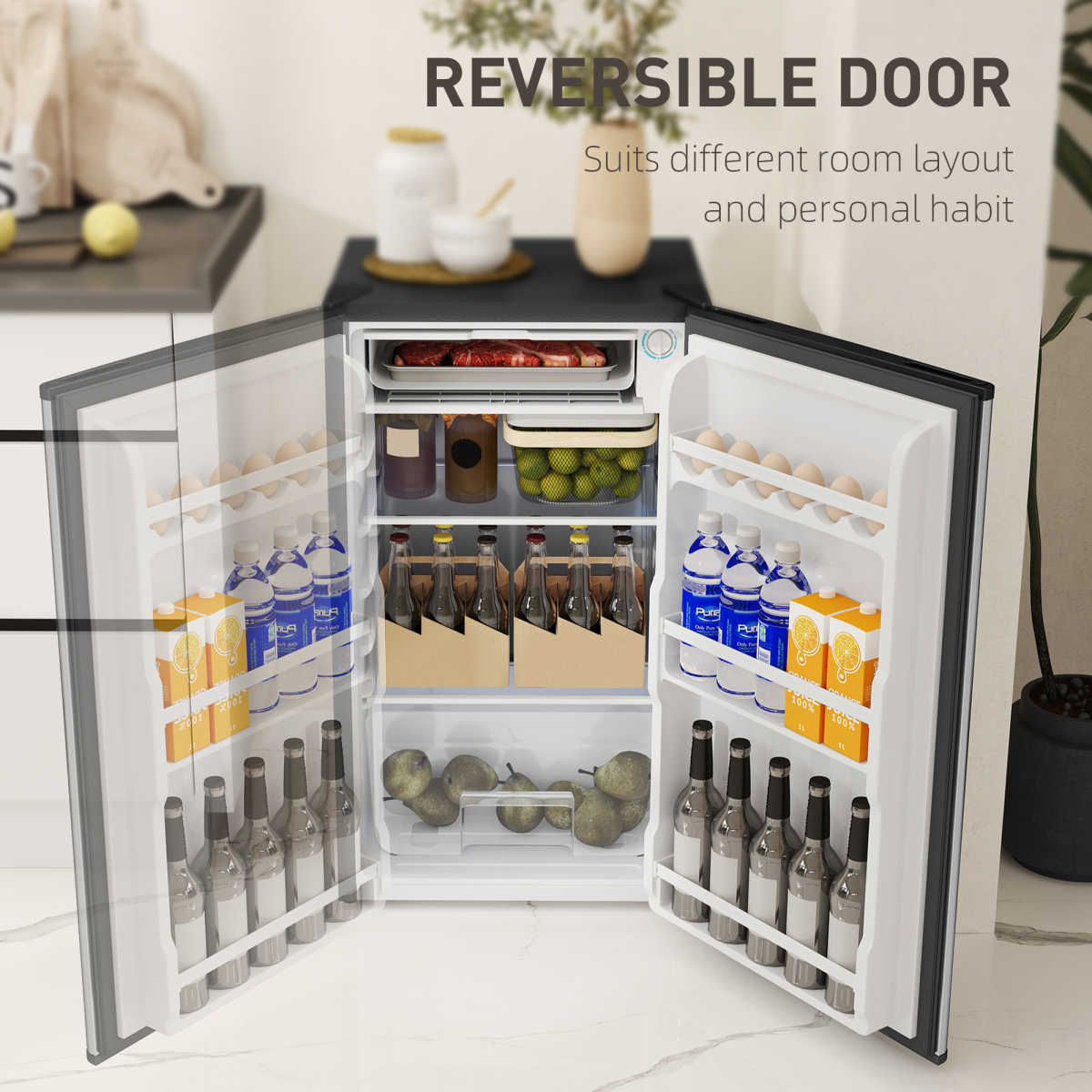 Compact 91L Under-Counter Fridge - Perfect for Small Spaces!