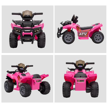 Kids Ride-on Four Wheeler ATV Car with Music for 18-36 months Pink