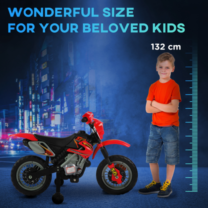 6V Kids Electric Motorbike Motorcycle Ride On for 3-6 Years Red