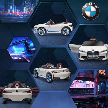 BMW i4 12V Kids Electric Ride-On Car - White | Fun & Safe for Ages 3-6!