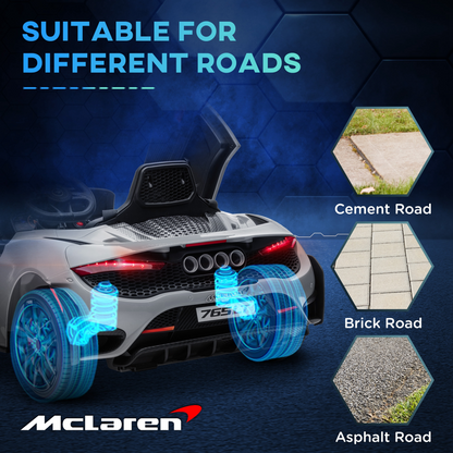 AIYAPLAY McLaren 765LT Licensed 12V Kids Ride on Car w/ MP3 Music