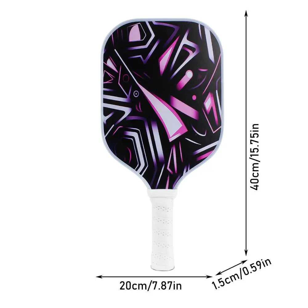 LED Fiberglass Lightweight Pickleball Racket with Honeycomb Core and Comfortable Anti-Slip Grip for Outdoor Use