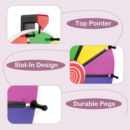38 Cm Spinning Wheel Wall Mounted with Fixing Suction Cups