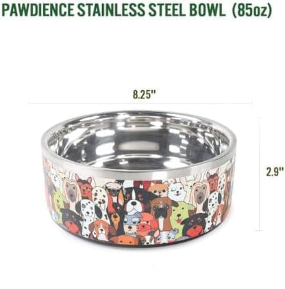 85 Oz - Large Double Walled Stainless Steel Bowl Non-Slip
