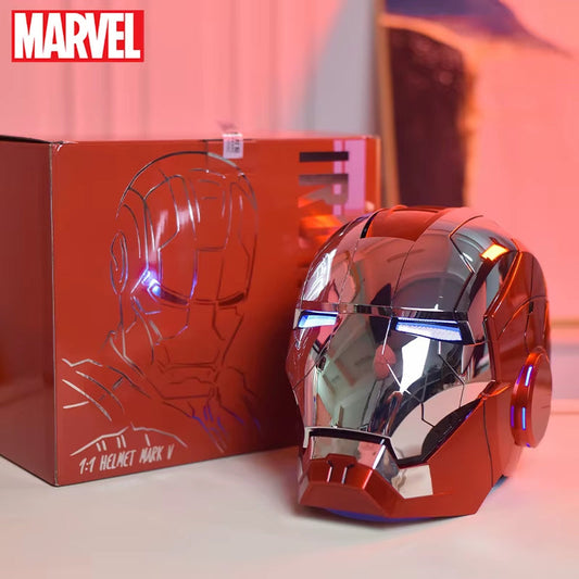 Iron Man Helmet Cosplay Voice Control Eyes with LED Light Model Perfect Christmas Gift