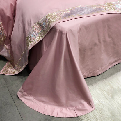 Prarie Pink Duvet Cover Set (Long-staple Sateen Cotton)