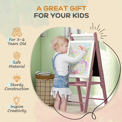 Double-Sided Kids Art Easel with Paper Roll