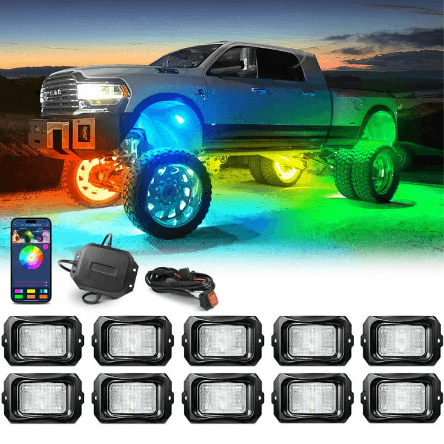 LitGlow Pro RGB IC Rock Light Kit (2-24 Pods)