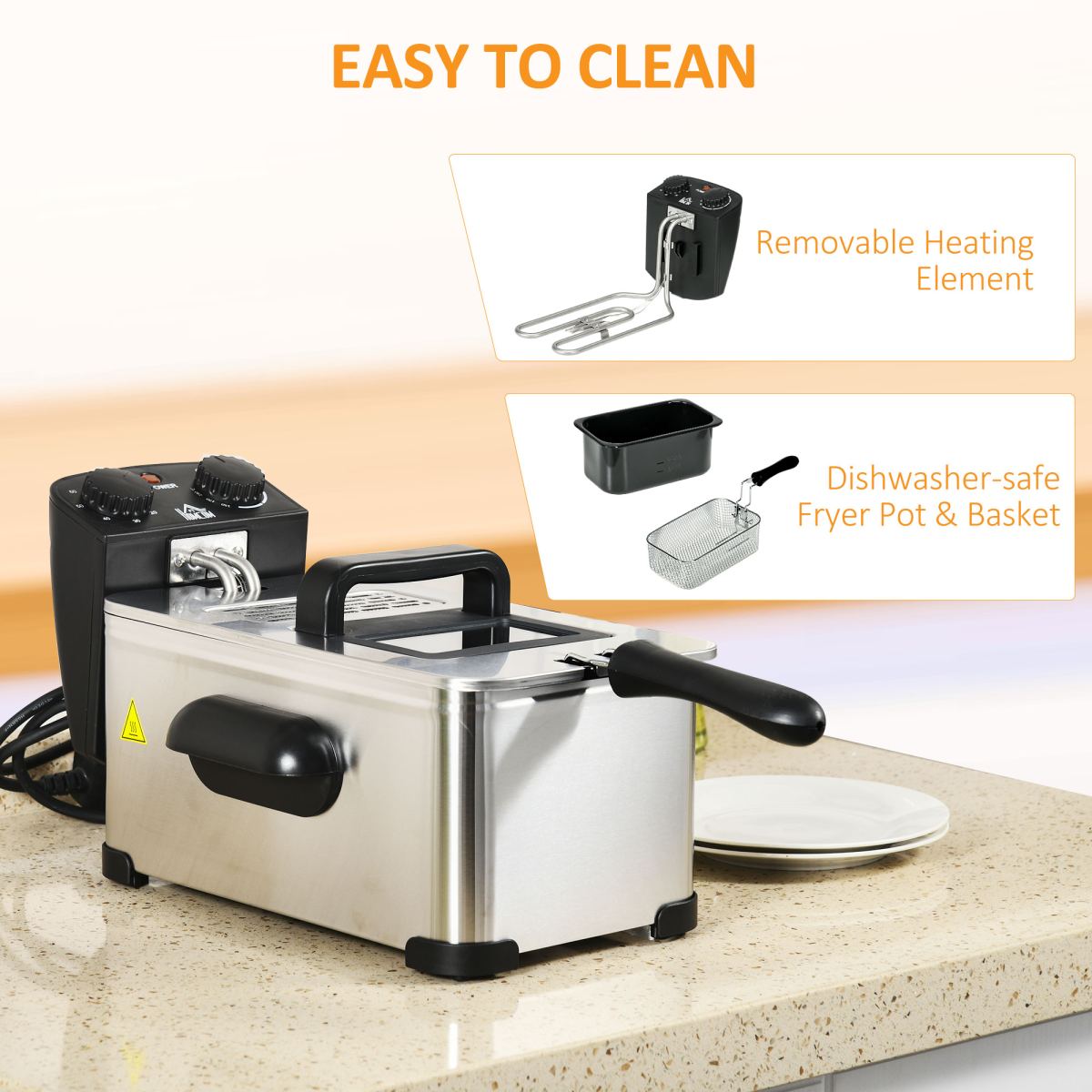 3L Deep Fat Fryer - Transform Your Cooking 2000W Power & Timer