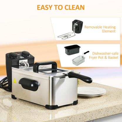 3L Deep Fat Fryer - Transform Your Cooking 2000W Power & Timer
