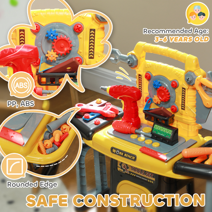 AIYAPLAY 102-Piece Kids Tool Set with Electric Drill & Storage
