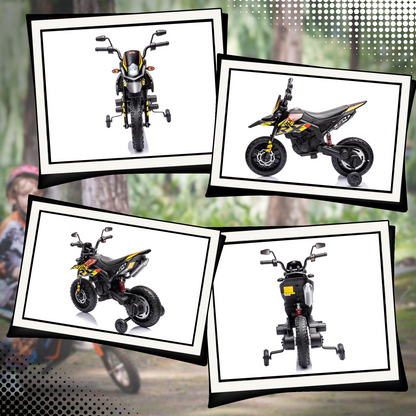 AIYAPLAY 12V Kids Aprilia Motorbike with Training Wheels