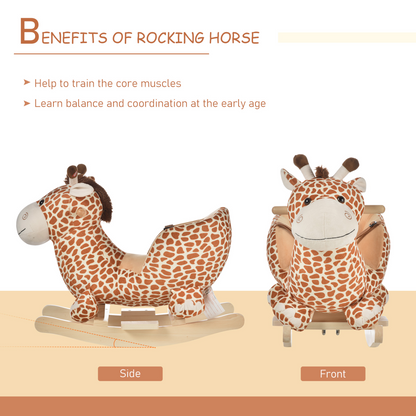 Plush Giraffe Rocking Horse with 32 Songs