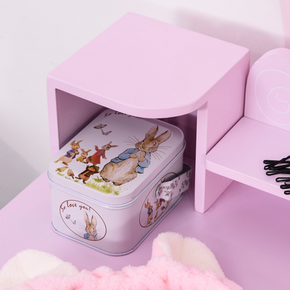 Pink Kids Dressing Table & Stool Set