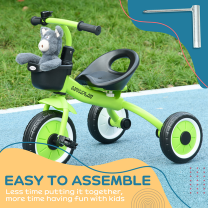 AIYAPLAY Adjustable Kids Tricycle  2-5 Year Old Green