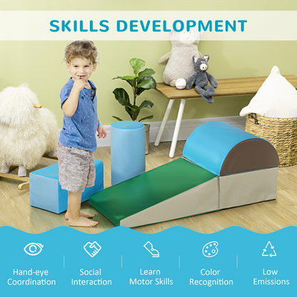 Soft Foam Climb & Crawl Playset for Toddlers
