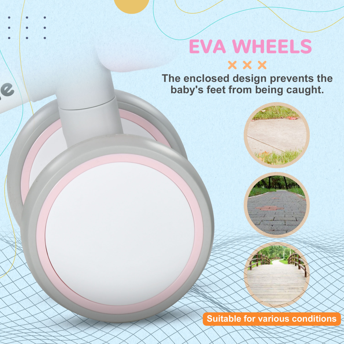 AIYAPLAY Adjustable Pink Balance Bike for Toddlers 1-3 Years - Safe & Fun!