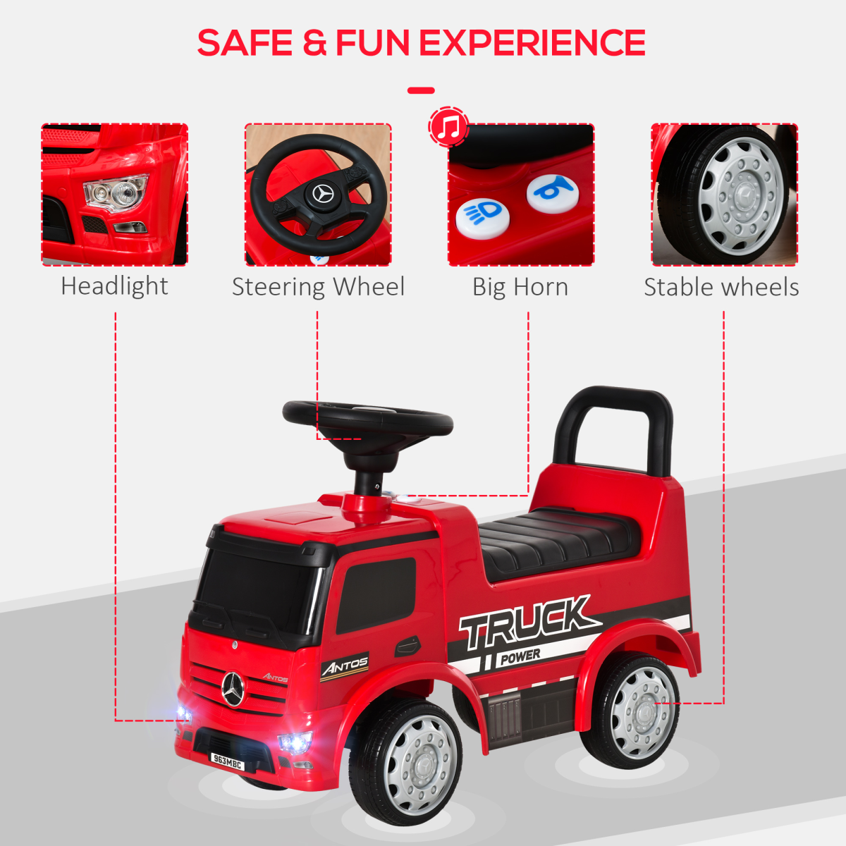 Mercedes 3-in-1 Ride-On Car for Kid