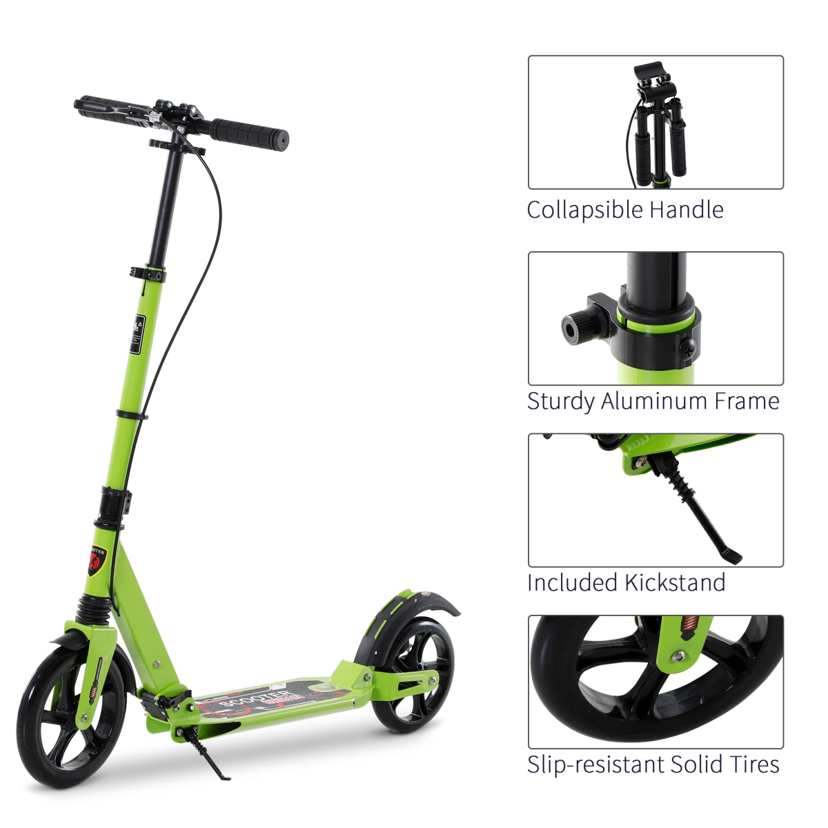 Adjustable Kick Scooter for Teens & Adults