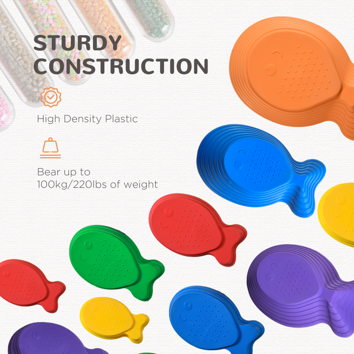 Colorful 11-Piece Kids Balance Stepping Stones for Fun