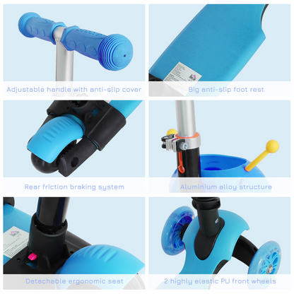 5-in-1 Kids Kick Scooter