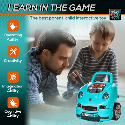 Ultimate DIY Kids Truck Engine Toy Set – Teal Green