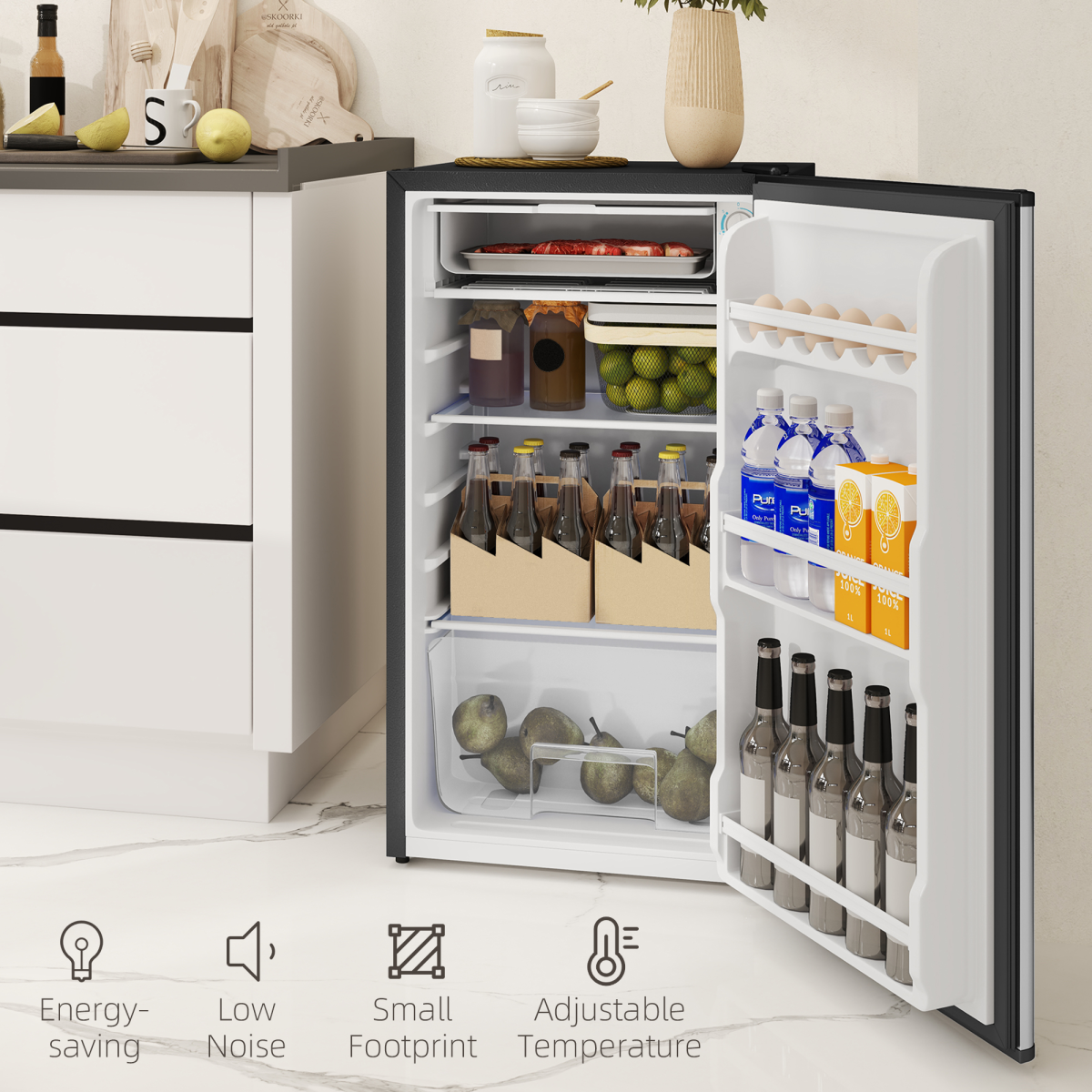 Compact 91L Under-Counter Fridge - Perfect for Small Spaces!