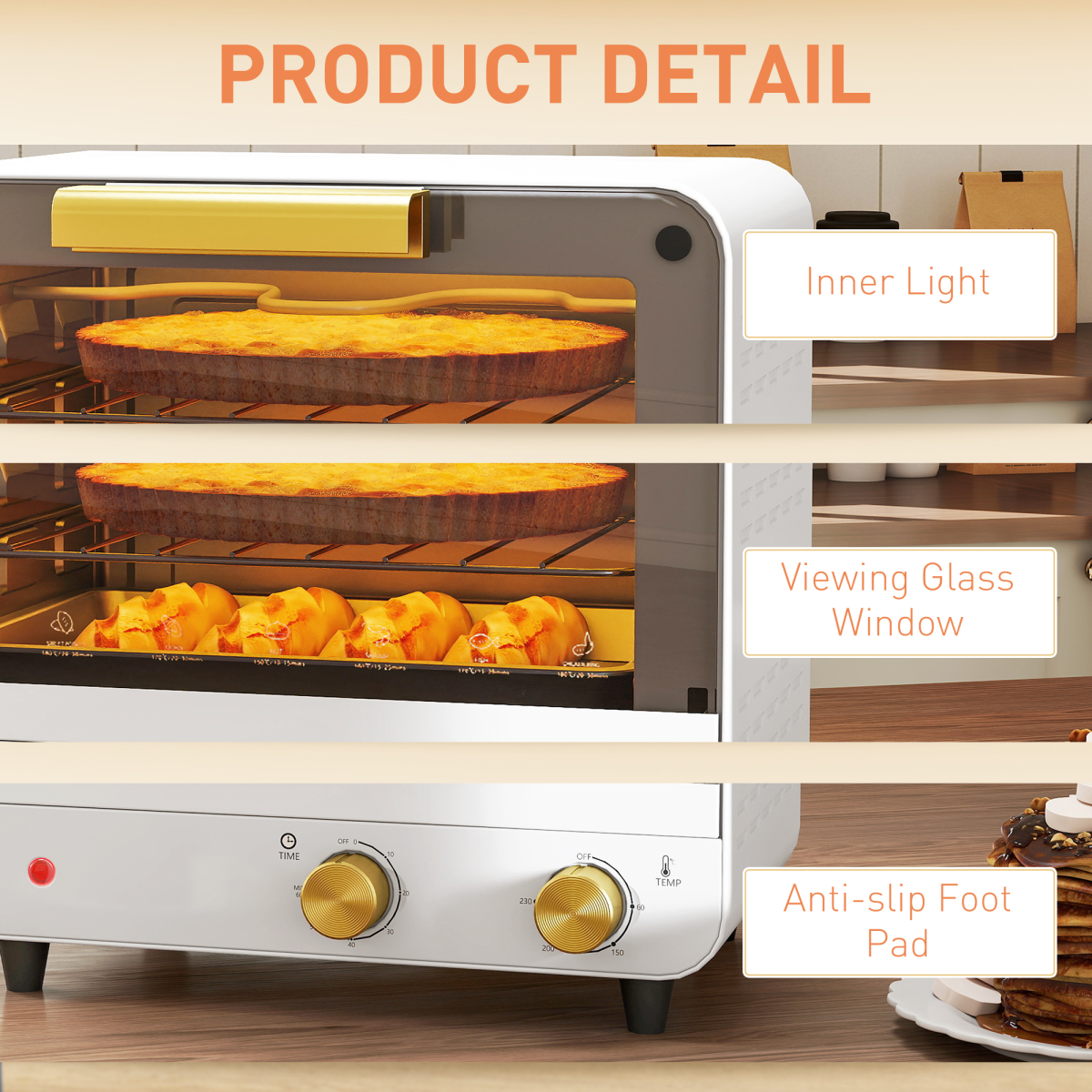 12L Mini Countertop Toaster Oven - Compact & Efficient Cooking!
